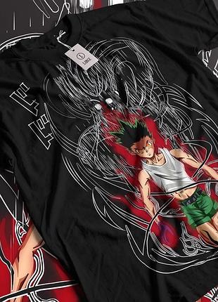 Футболка мужская аниме охотник × охотник оверсайз (s/m/l) черний animej1157