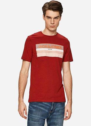 Футболка хлопковая длинная мужская jack & jones 173021 s бордовая (lv2200004634548)