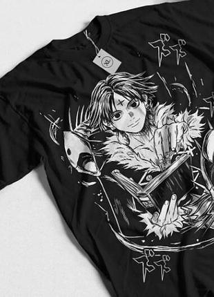 Футболка мужская аниме охотник × охотник оверсайз (s/m/l) черний animej0980