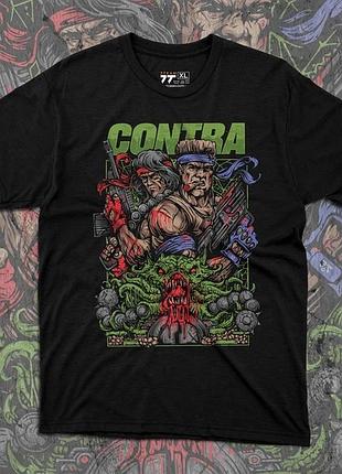 Футболка мужская с принтом contra retro game размер 48 anime1045