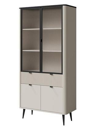 Модульная стенка marly reg 2 кашемир/серый камень 90х191х40 см, лдсп/мдф, с доводчиком