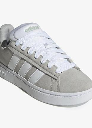 Шкіряні замшеві кросівки adidas grand court alpha