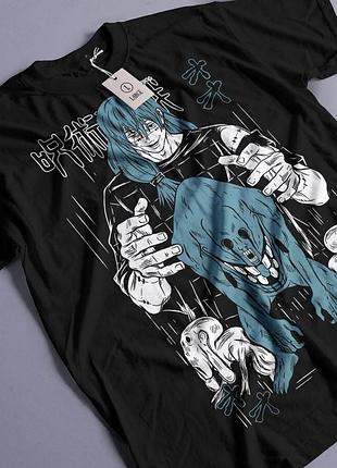 Футболка мужская аниме магическая битва оверсайз (s/m/l) черний animej1149