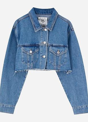 Джинсова куртка жіноча pull & bear
