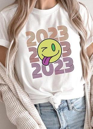 Футболка жіноча з принтом 46 біла 2664083326