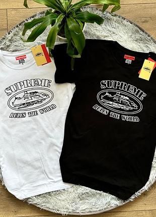 Футболка corteiz x supreme футболка кортез супрім літня оригінал