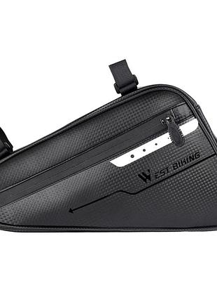 Сумка велосипедна west biking 0707220 треугольний під раму black