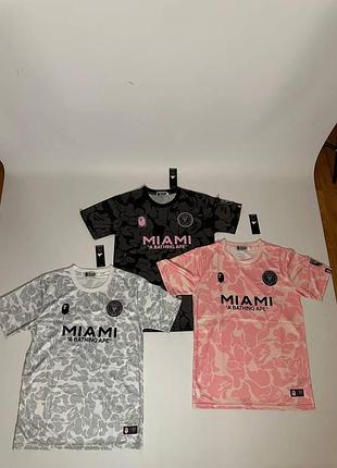 Футболка від бренду adidas x inter miami cf x bape camo jersey бейп джерси інтер маямі