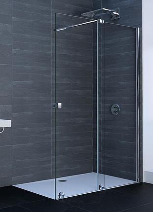 Xtensa pure дверцы односекционайны walk-in 120х200см, креп-я правый (пр сер с блеском, скл прозрачная)