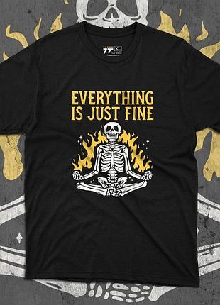 Футболка мужская с принтом everythings is just fine размер 48 anime0345