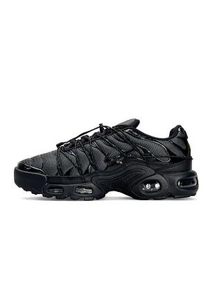 Чоловічі кросівки nike air max plus tn lace toggle dark grey black