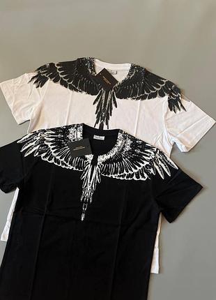 Футболка marcelo burlon футболка марсело-бурлон із папугою літня біла та чорна m, чорний
