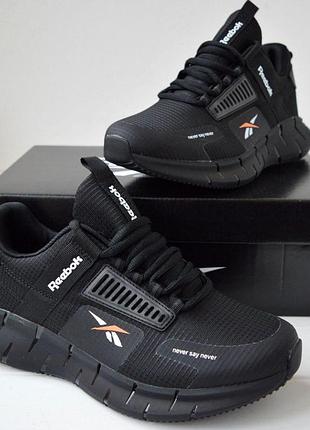 Reebok zig kinetica edge мужские кроссовки черные с оранжевым (45 / 28,5 см)