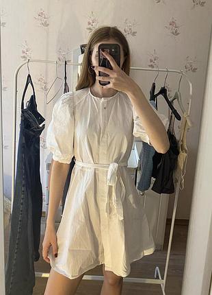 Сукня zara біла котонова