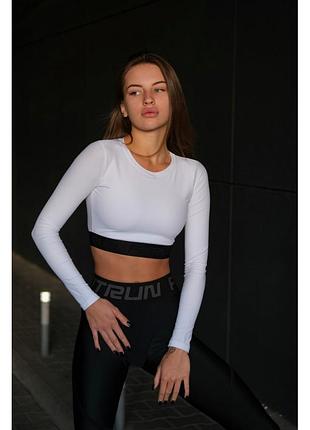 Топ с длинным рукавом fitrun long sleeve midi "white"
