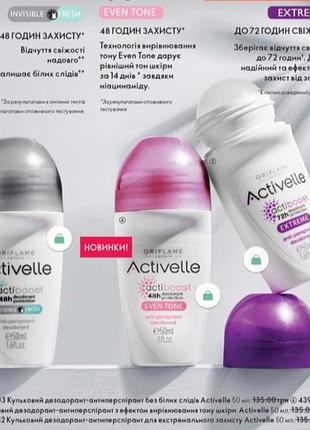 Кулькові дезодоранти activelle(сірого не має)