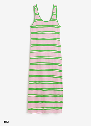 Платье в рубчик в аквару полоску от h&amp;m