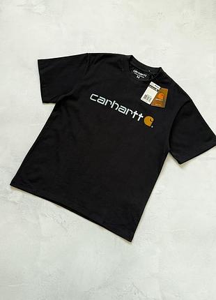 Чорна футболка carhartt wip кархарт xl