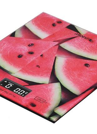 Ваги кухонні ardesto sck-893watermelon електронні до 5кг кавун