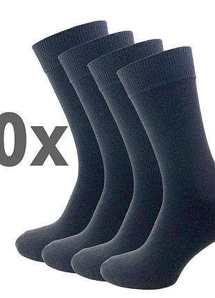 Упаковка классические мужские носки casual 10 пар 35-47 черные высокие демисезонные носочки 45-47
