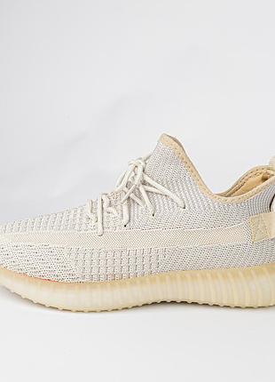Кроссовки тканевые бежевые adidas для мужчины / женщины. легкие, удобные для бега! 43