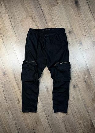 Штани карго 2y dnm чорні джогери gorpcore streetwear
