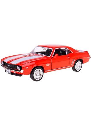 Машинка инертная techno drive chevrolet camaro 1969 250336u красная