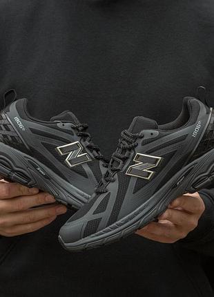 Черные мужские кроссовки new balance 1906r black grey gore-tex termo x нью беланс 41