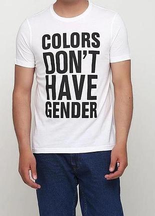 Футболка бавовняна довга чоловіча united colors of benetton 162091 xs біла (2200004408415)