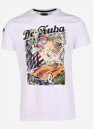 Футболка хлопковая длинная мужская dekuba 188764 l белая (2200004995601)