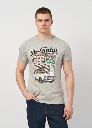 Футболка хлопковая длинная мужская dekuba 188770 l серая (2200004995762)