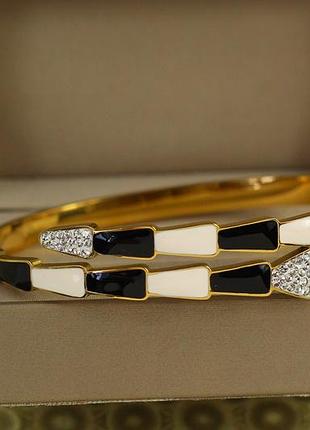 Браслет бенгл xuping jewelry жорсткий midnight cobra 60 мм на руку від 17 до 19 см лимонний
