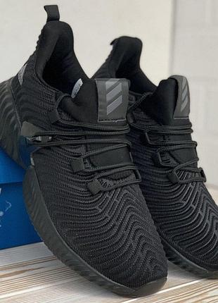 Adidas alphabounce black унисекс черные кроссовки размер 36/23см
