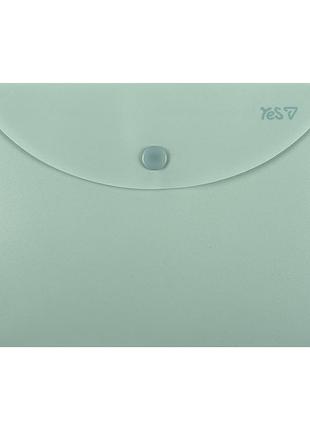 Папка-конверт на кнопці в6 yes fusion turquoise 492422 19х14 см