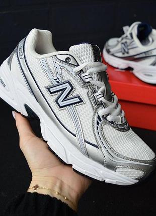 New balance 740 white gray - женские кроссовки (37 / 24 см) 41