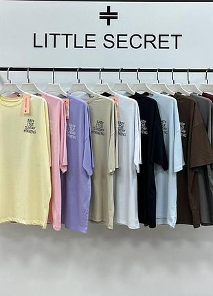 Женская футболка oversize 100% коттон базовая стильная графіт