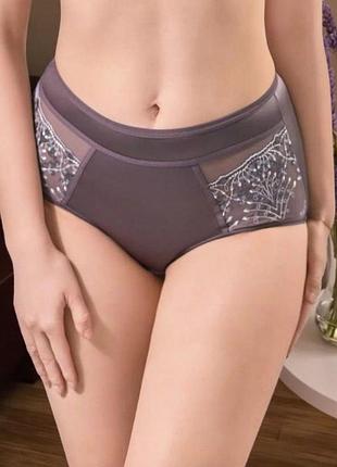 Трусики микрофибра lanny mode 51598 с кружевом капучино, xxxxl