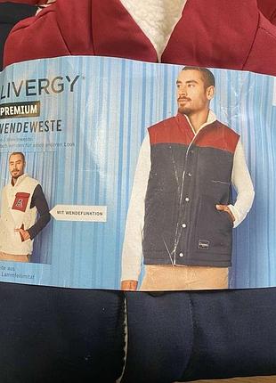Чоловічій жилет двосторонній livergy lidl l,xl