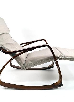 Крісло гойдалка avko arc003 walnut beige 2