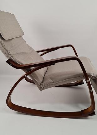 Крісло гойдалка avko arc003 walnut beige 4