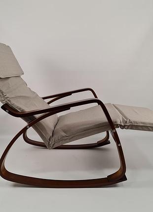 Крісло гойдалка avko arc003 walnut beige 5