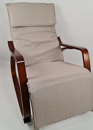 Крісло гойдалка avko arc003 walnut beige 7