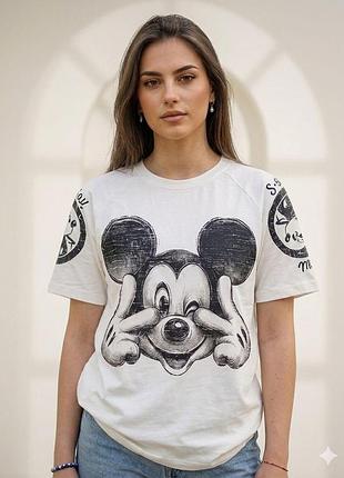 ✨базовая женская футболка "oversize" с стильным накатом✨