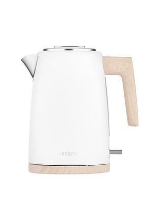Чайник электрический ardesto ekl-f420wwd, 1.7л, 1850вт, strix, белый