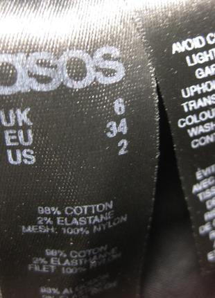 Маленька чорна відкрита сексі сукня плаття в обтяжку з вирізами по боках asos 6uk/34евро км0767 9