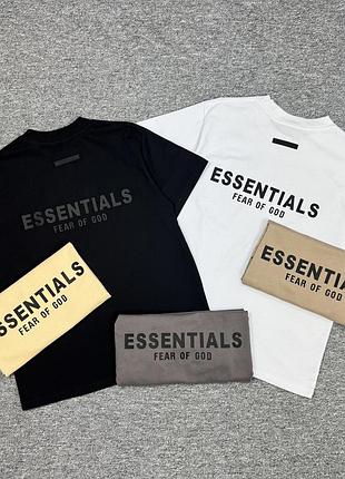 Футболка fog essentials тишка фог эссеншелл fear of god унисекс мужская женская премиум футболка с большим логотипом на спине