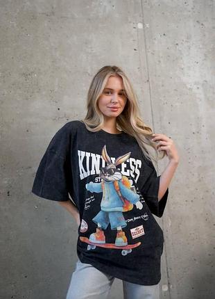 Женская футболка oversize варочка коттон стильная базовая