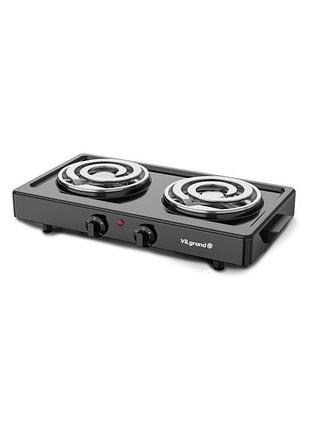 Электроплита vilgrand vhp162d black 2000 вт черная