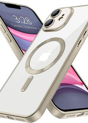 Чехол fiji chrome для apple iphone 12 с magsafe и защитой камер матовый natural titanium
