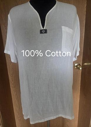 Сорочка чоловіча 100% cotton ххl біла